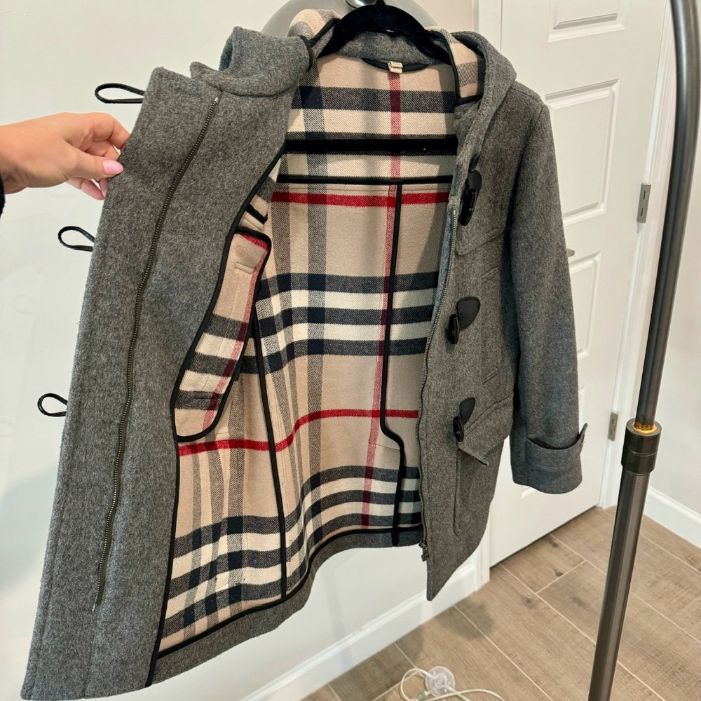 Authentic Burberry Women's Wool Toggle Coat - image 3